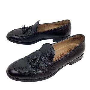 Allen Edmonds Perugia Leather Tassel Loafers #40162 Mens 9.5 Black Handcrafted I